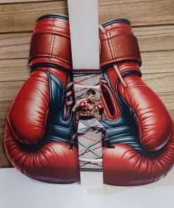 Λευκό αρωματικό κερί με ξύλινη φιγούρα παίχτη μποξ